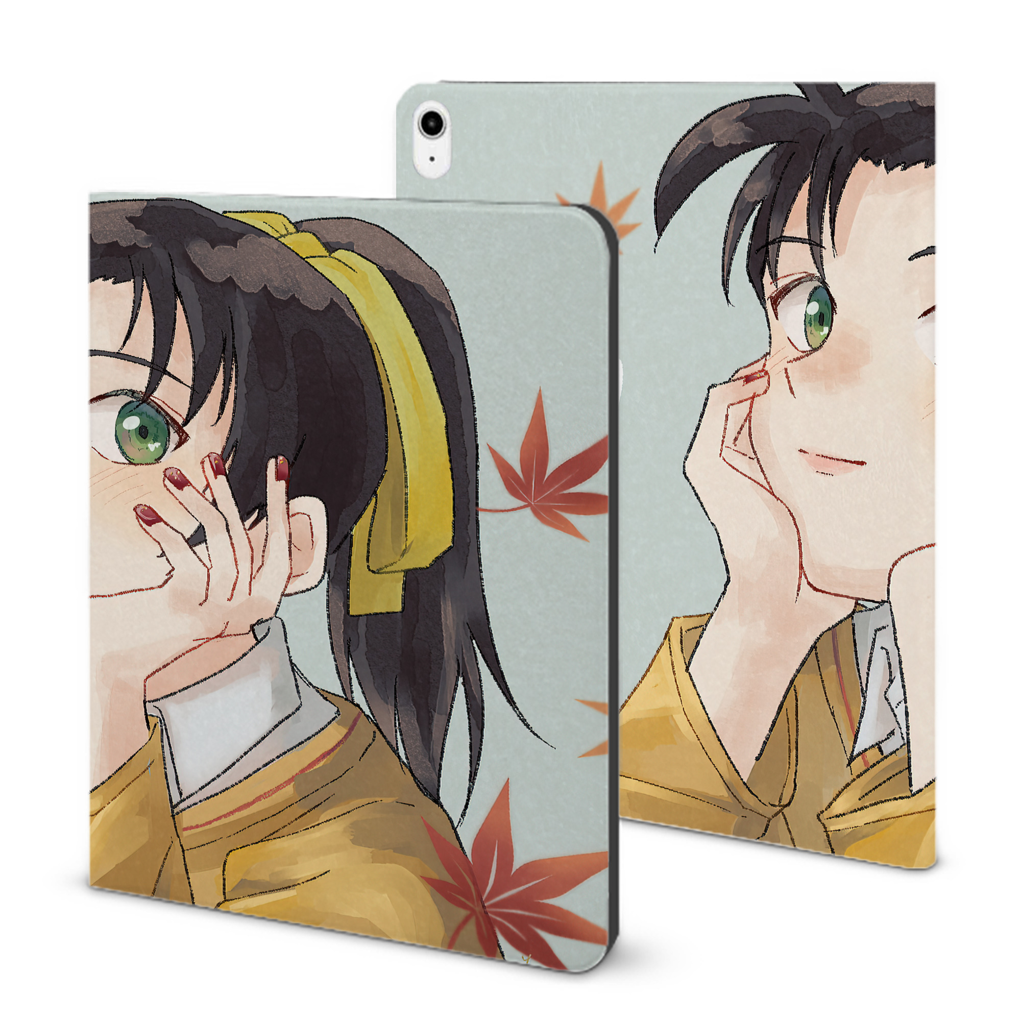 （画像用） 名探偵コナン Detective Conan IPadケース ペンホルダー付き ブックスタイルデザイン